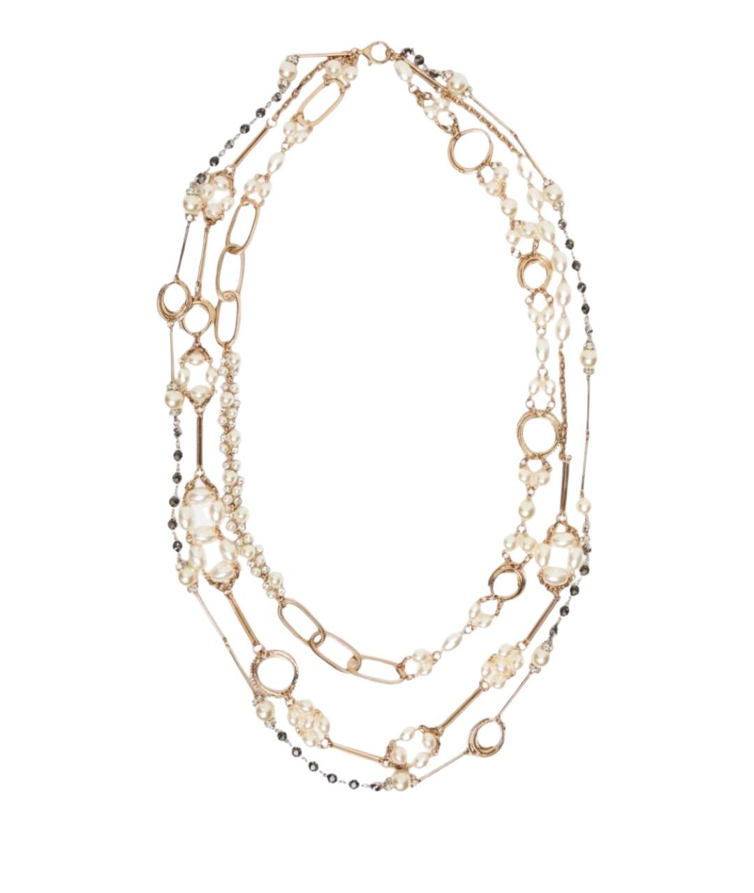 WEEKEND MAX MARA Золотое металлическое колье, фото 1