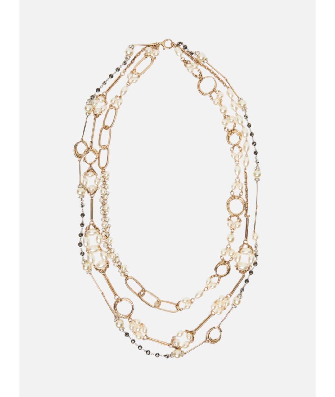 WEEKEND MAX MARA Золотое металлическое колье, фото 4