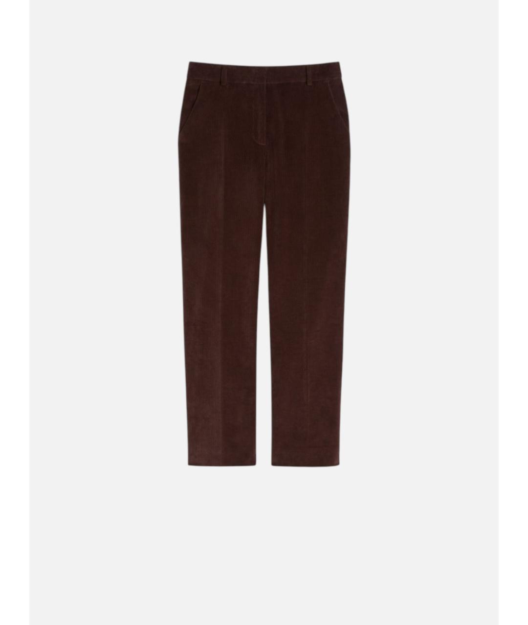 WEEKEND MAX MARA Коричневые хлопковые прямые джинсы, фото 5