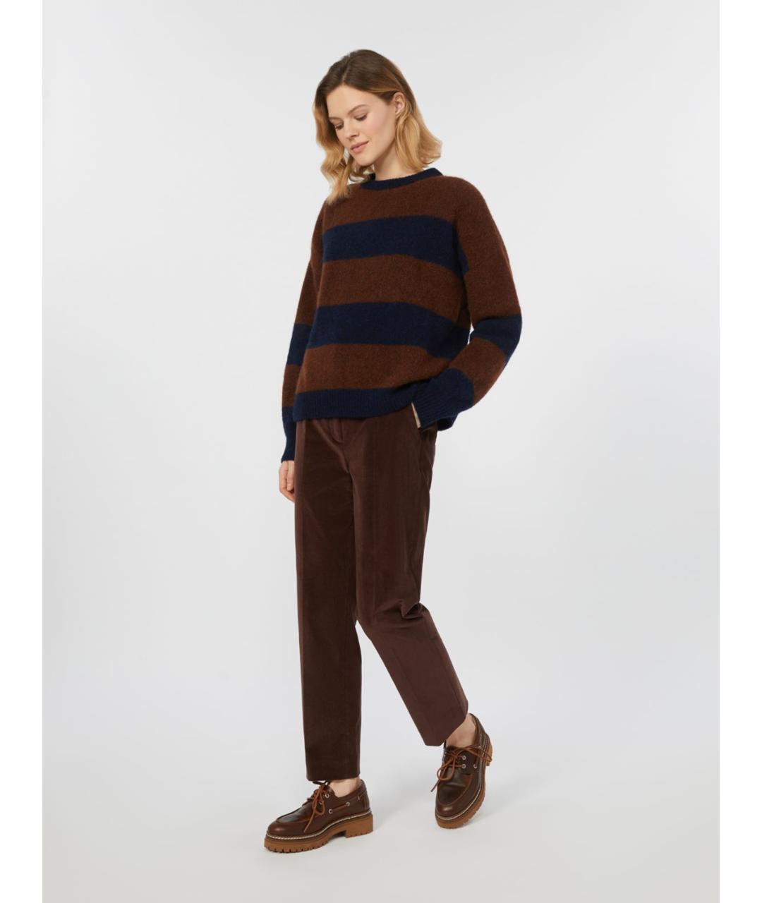 WEEKEND MAX MARA Коричневые хлопковые прямые джинсы, фото 2
