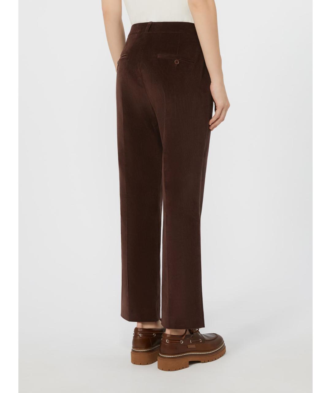 WEEKEND MAX MARA Коричневые хлопковые прямые джинсы, фото 3