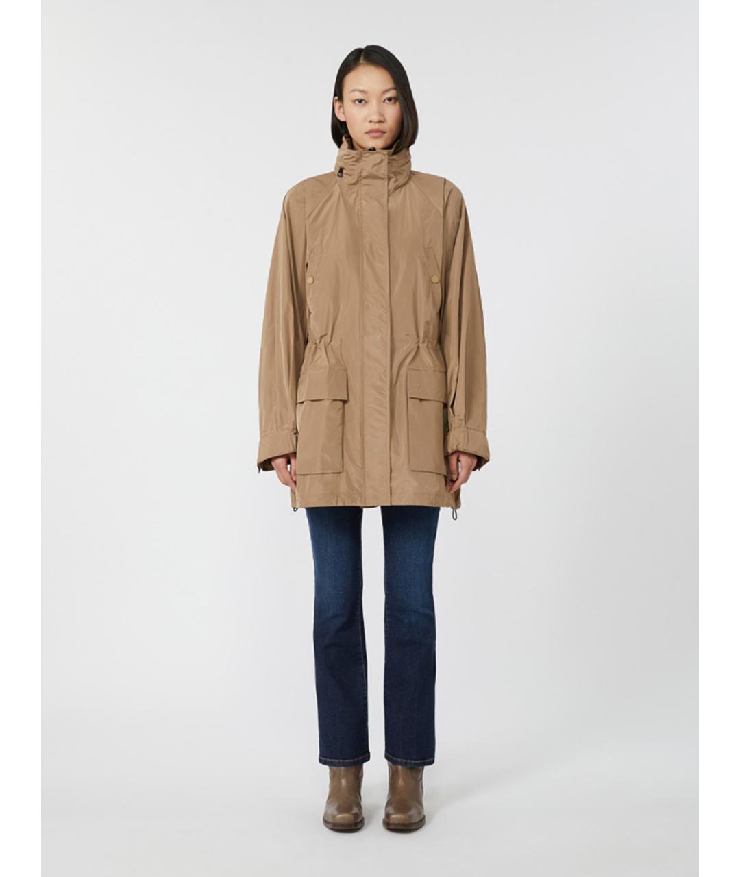 WEEKEND MAX MARA Бежевая полиэстеровая парка, фото 4