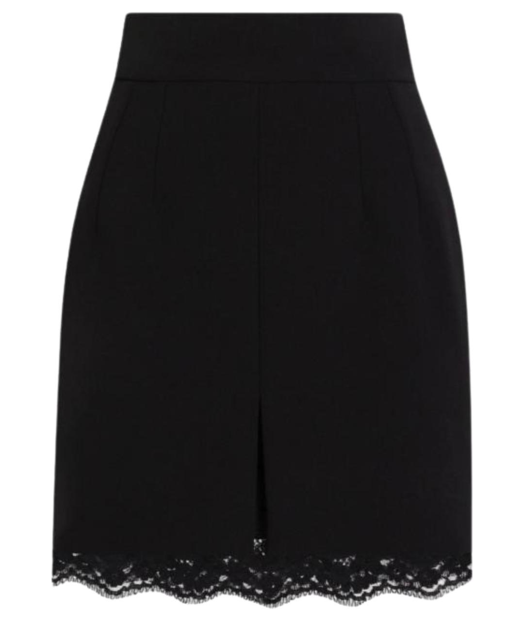 DOLCE&GABBANA Черная шелковая юбка миди, фото 1