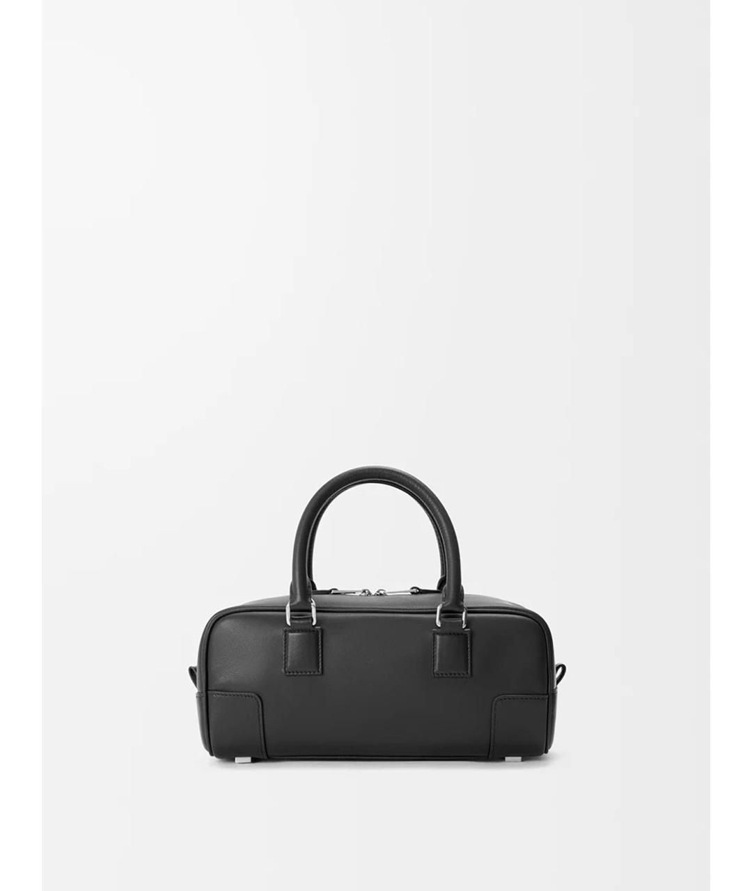 LOEWE Черная кожаная сумка с короткими ручками, фото 5