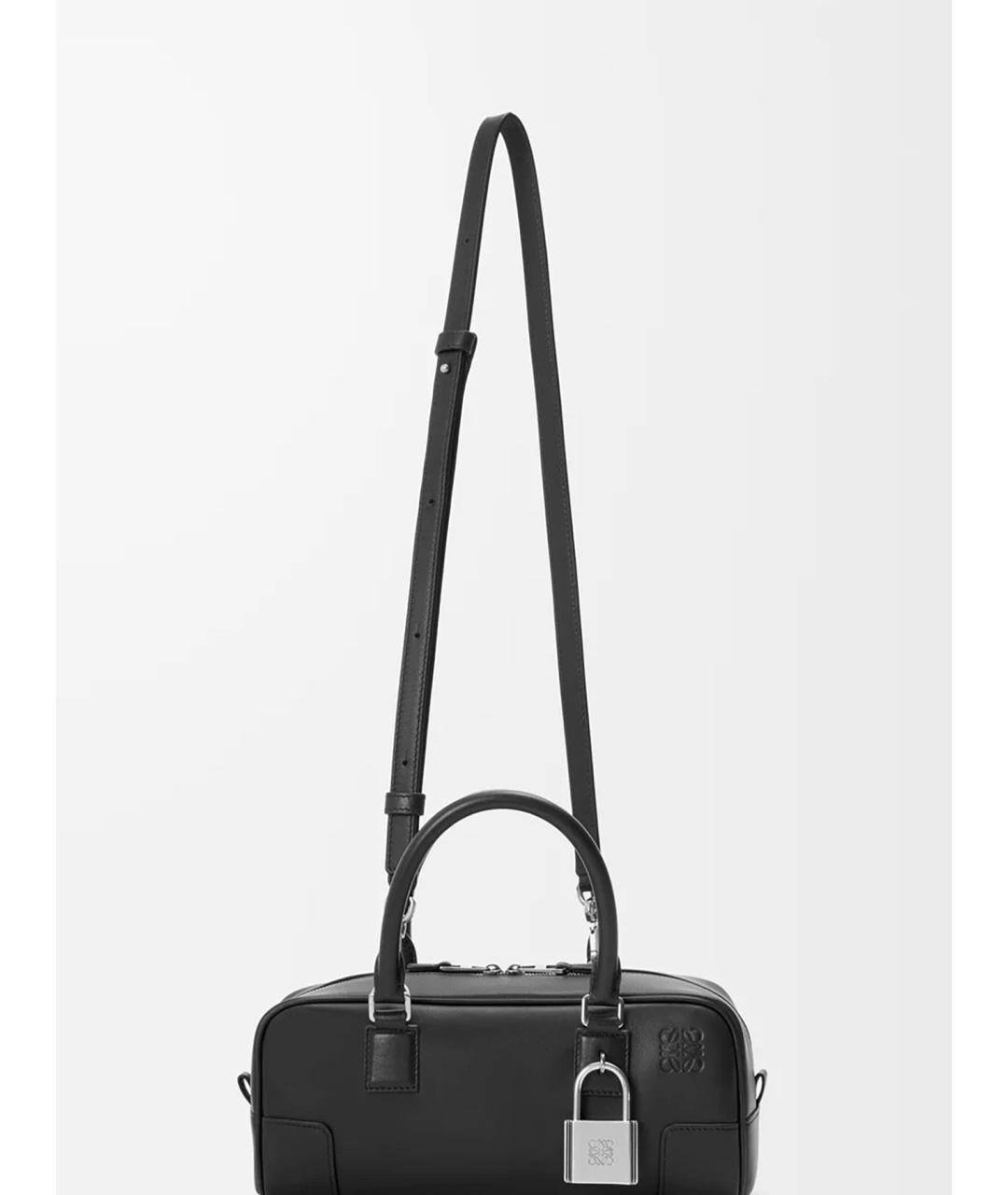 LOEWE Черная кожаная сумка с короткими ручками, фото 3