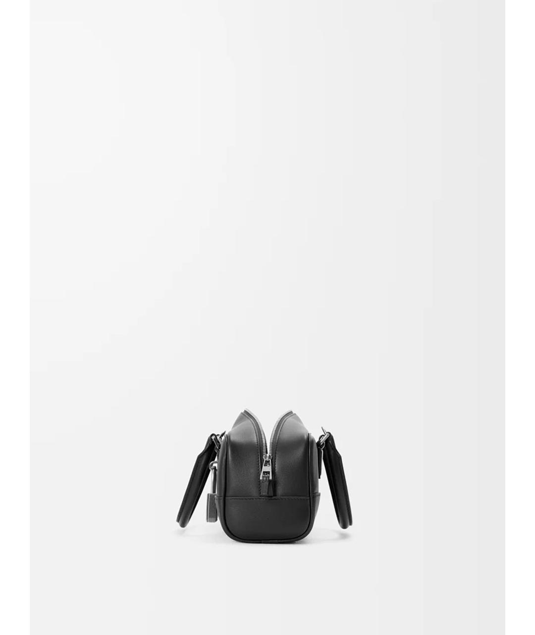 LOEWE Черная кожаная сумка с короткими ручками, фото 4