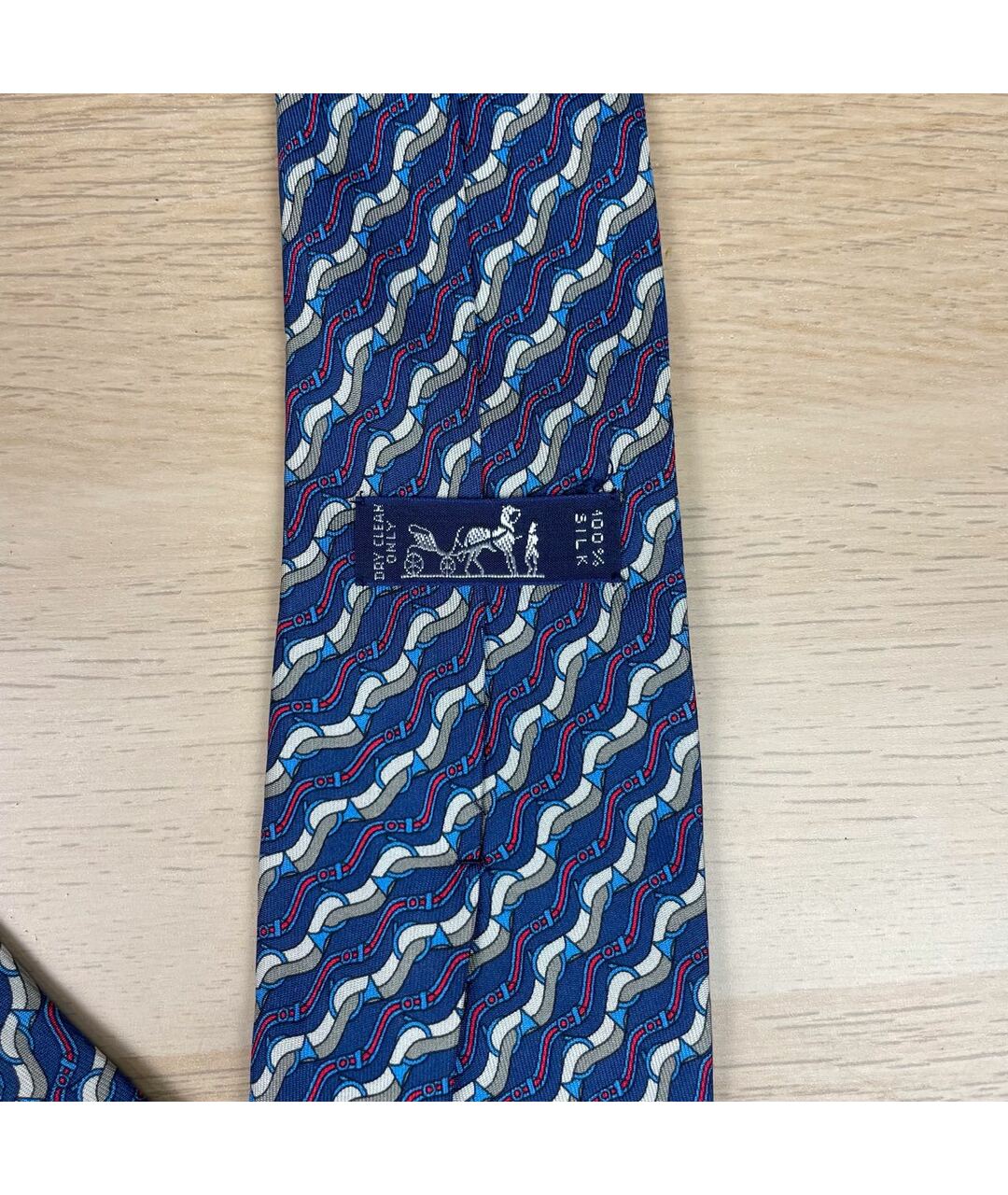 HERMES PRE-OWNED Синий шелковый галстук, фото 7