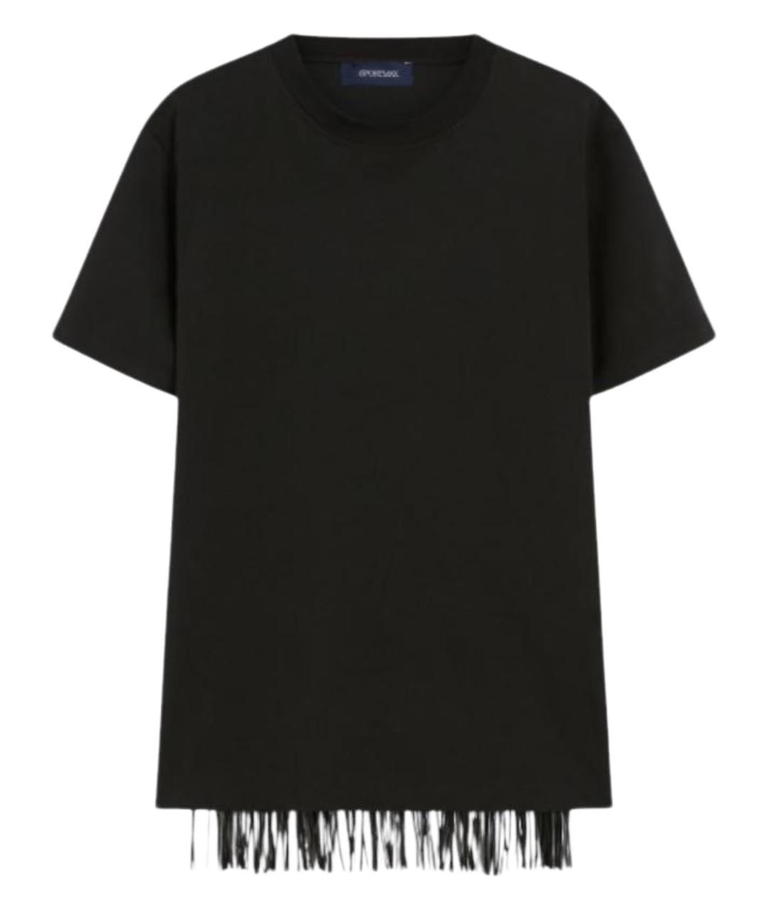 SPORTMAX Черная хлопковая футболка, фото 1