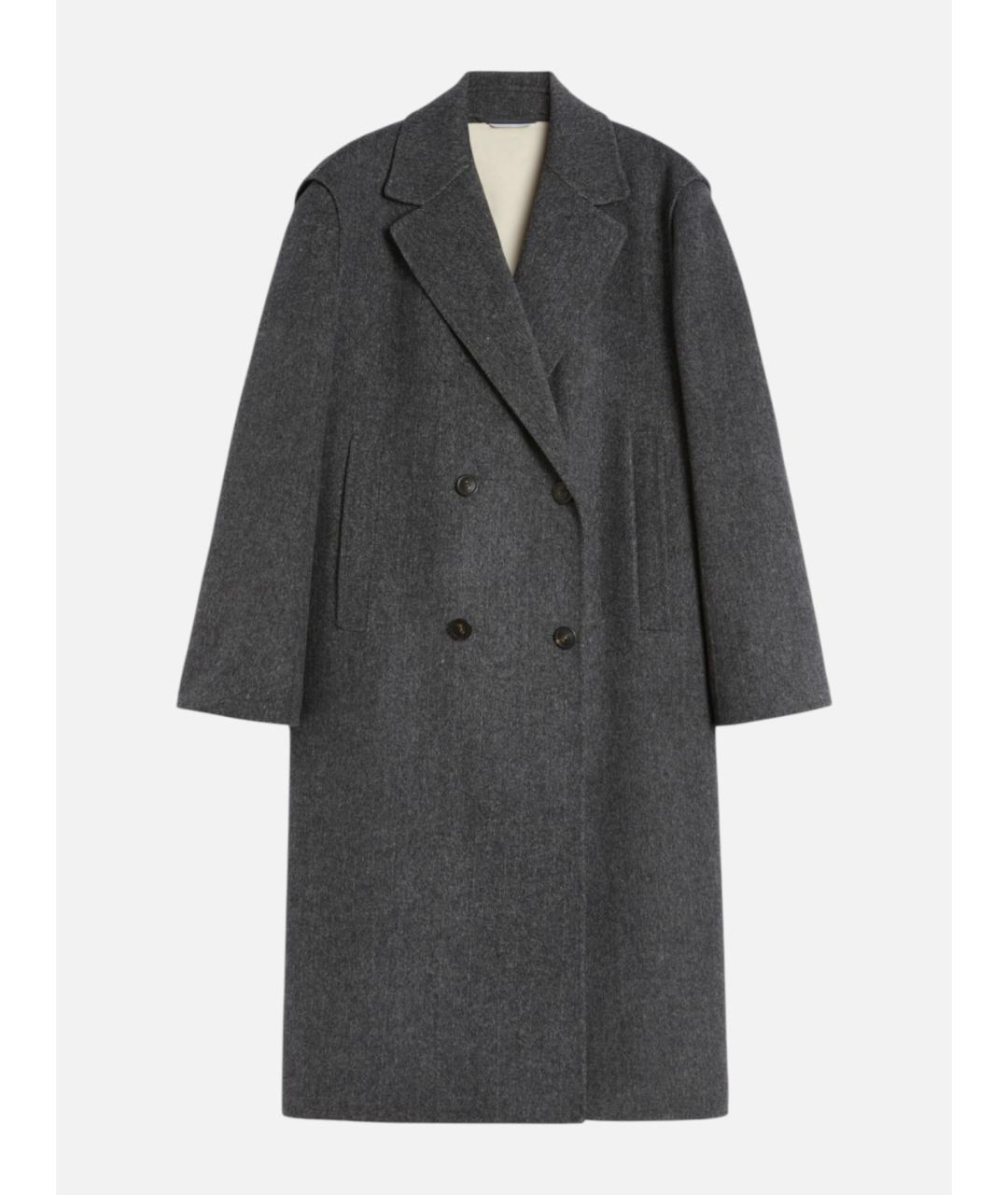 WEEKEND MAX MARA Антрацитовое шерстяное пальто, фото 5