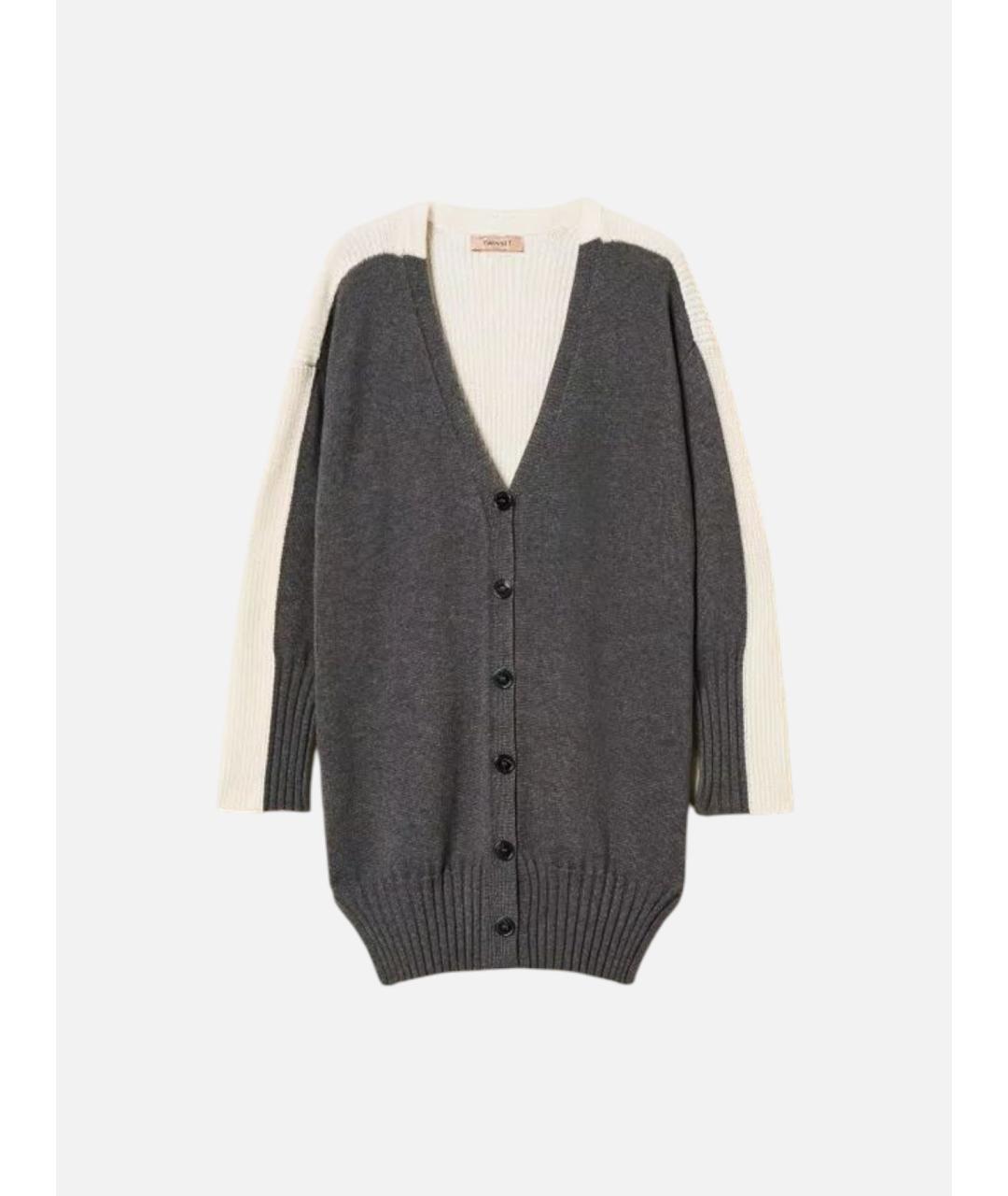 TWIN-SET Мульти шерстяной кардиган, фото 6
