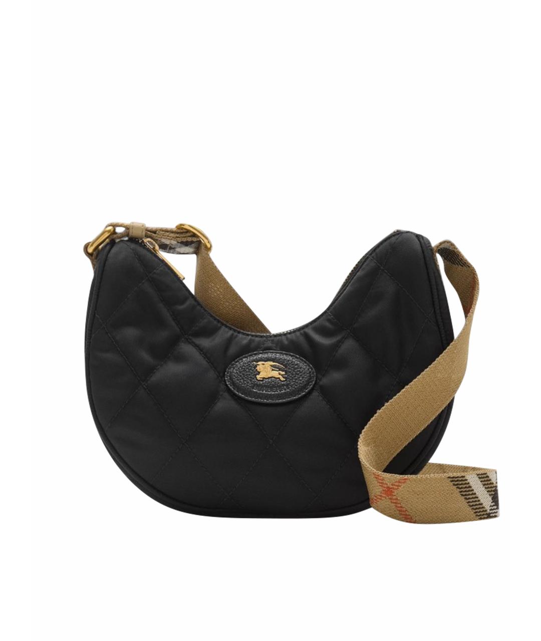 BURBERRY Черная синтетическая сумка через плечо, фото 1