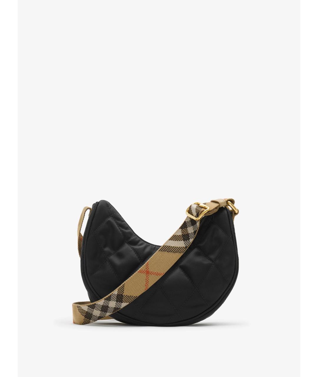 BURBERRY Черная синтетическая сумка через плечо, фото 5