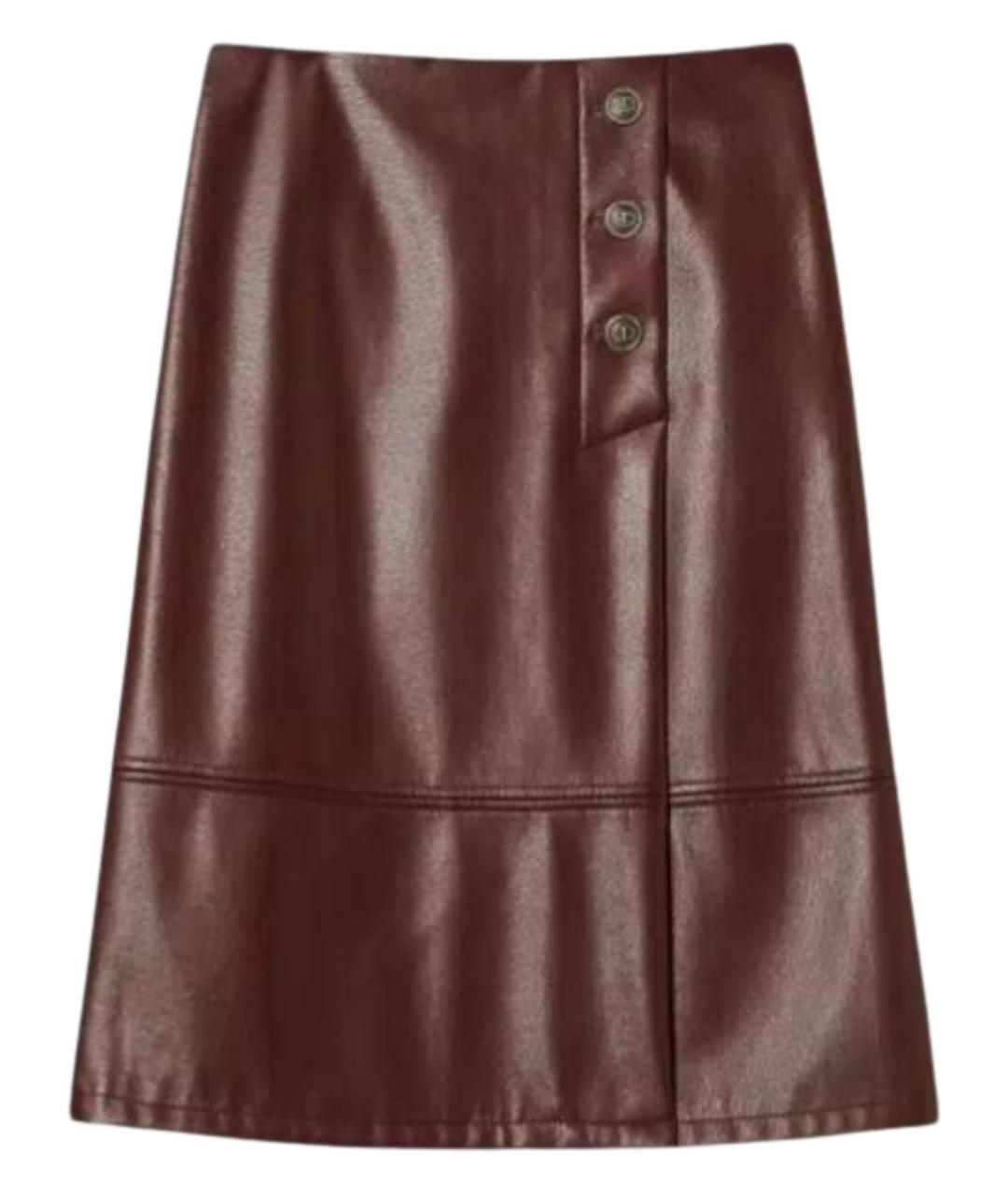 TWIN-SET Красная полиэстеровая юбка миди, фото 1