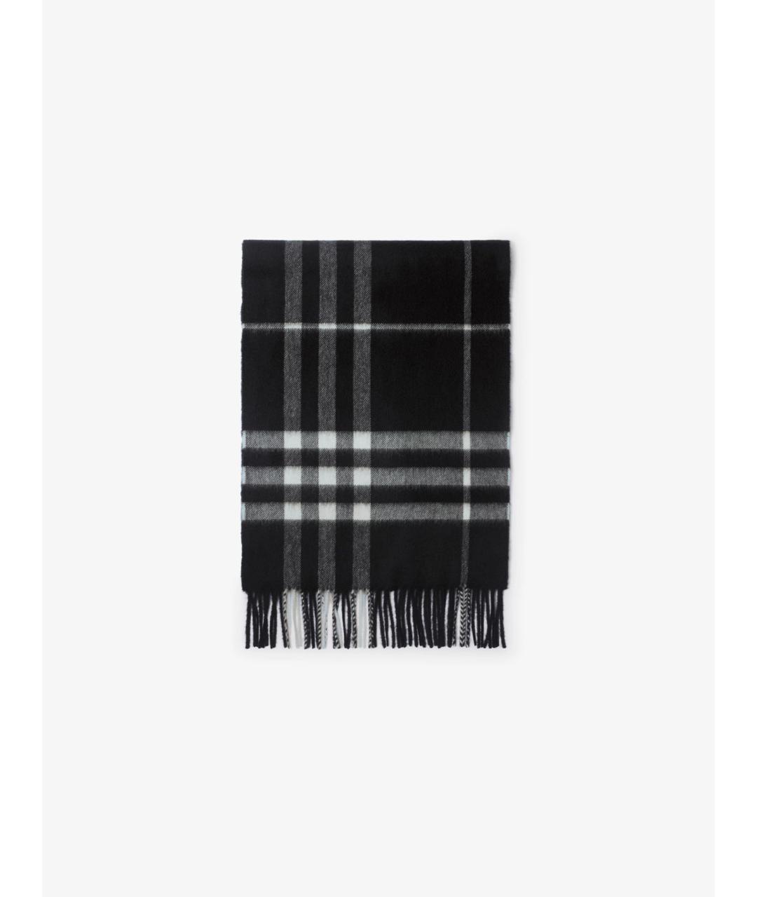 BURBERRY Черный кашемировый шарф, фото 3