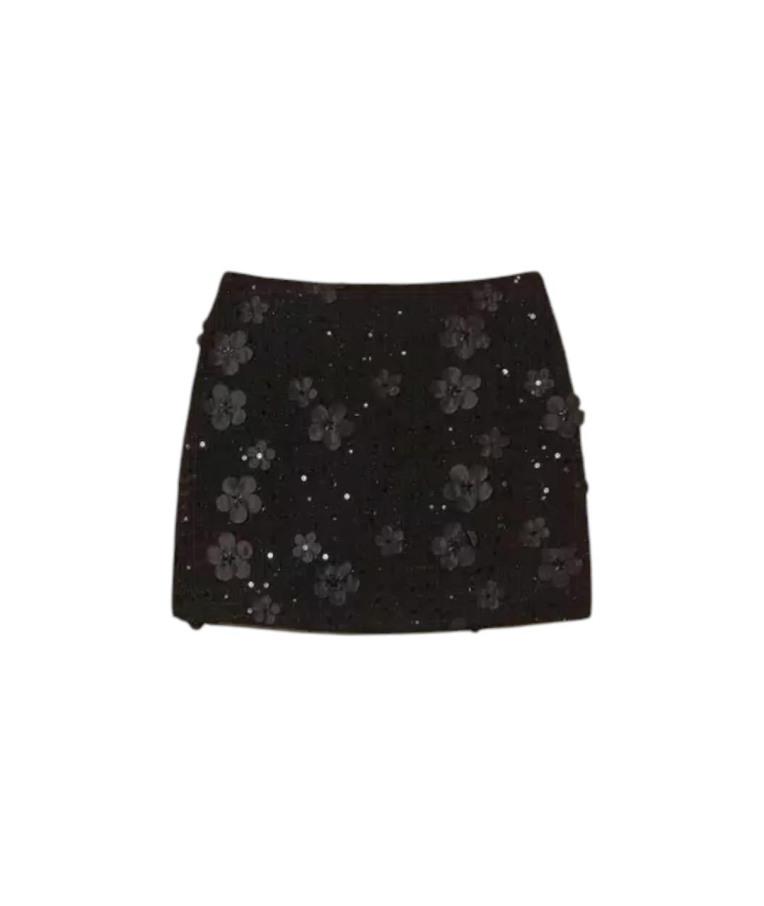 TWIN-SET Черная полиэстеровая юбка мини, фото 1