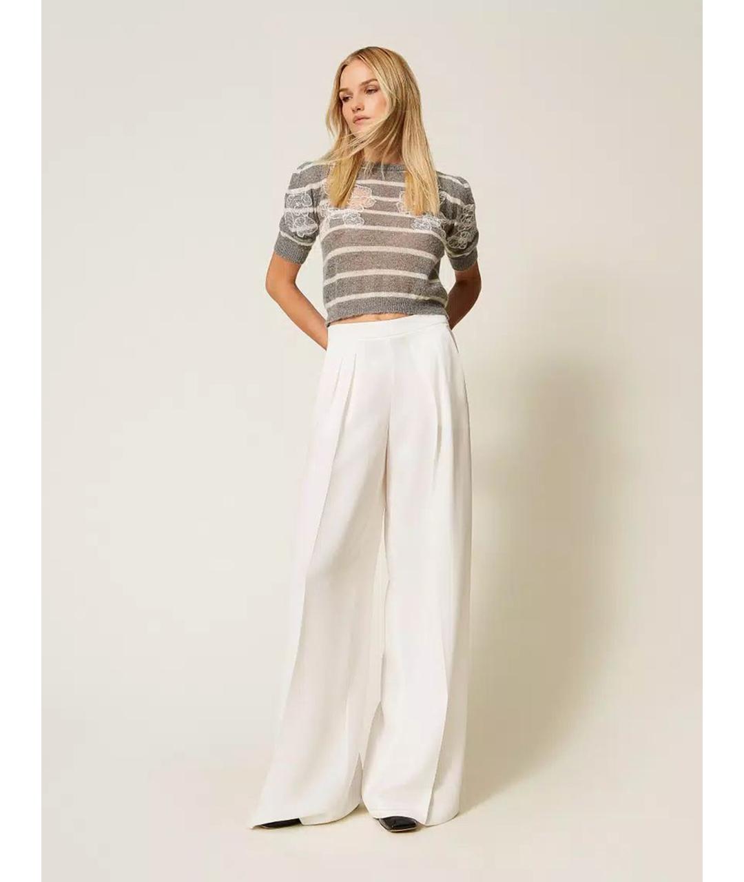 TWIN-SET Серый полиамидовый джемпер / свитер, фото 2