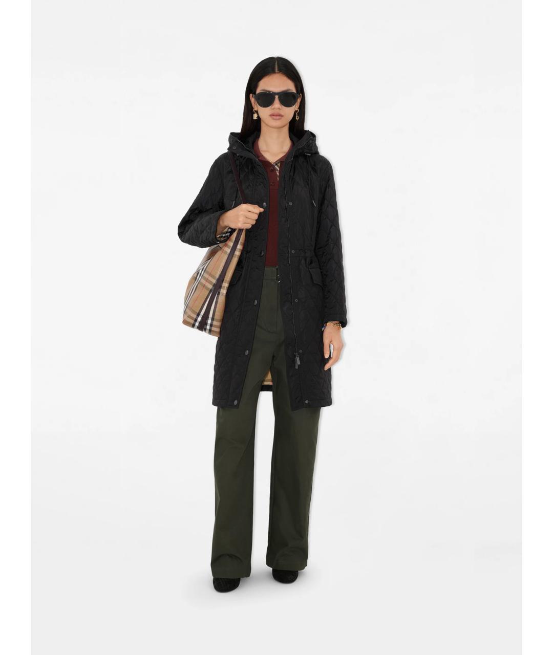 BURBERRY Черная полиамидовая парка, фото 2