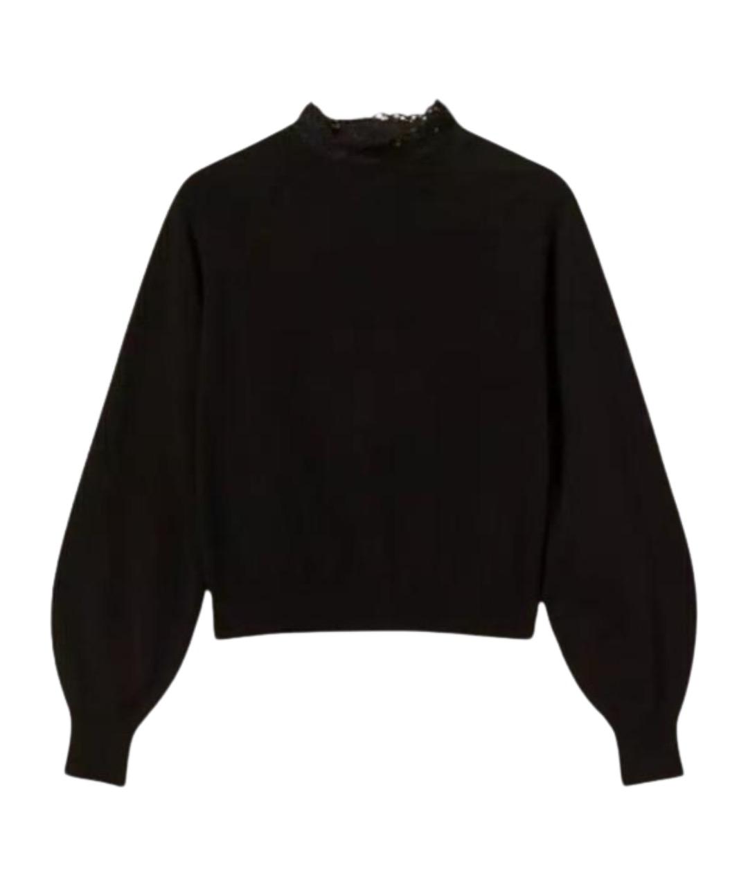TWIN-SET Черная вискозная водолазка, фото 1