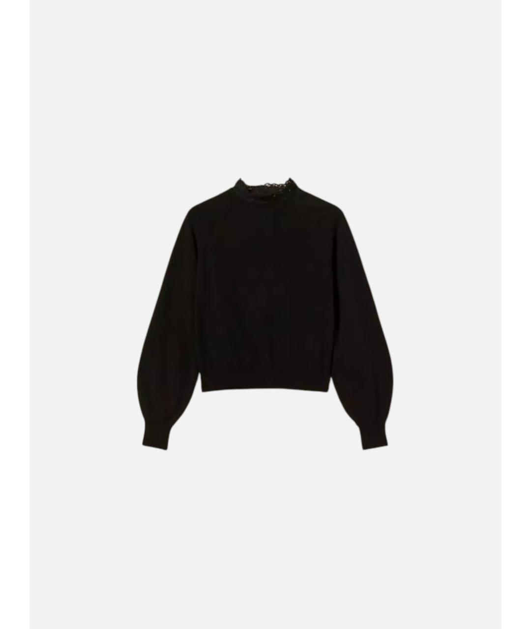 TWIN-SET Черная вискозная водолазка, фото 7