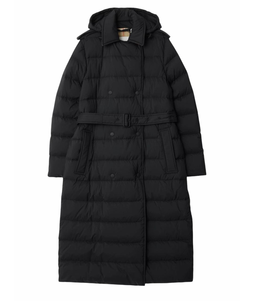 BURBERRY Черный полиамидовый пуховик, фото 1