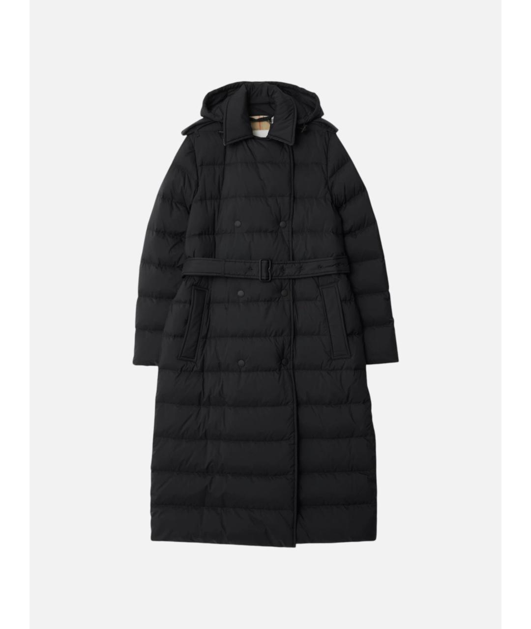 BURBERRY Черный полиамидовый пуховик, фото 5