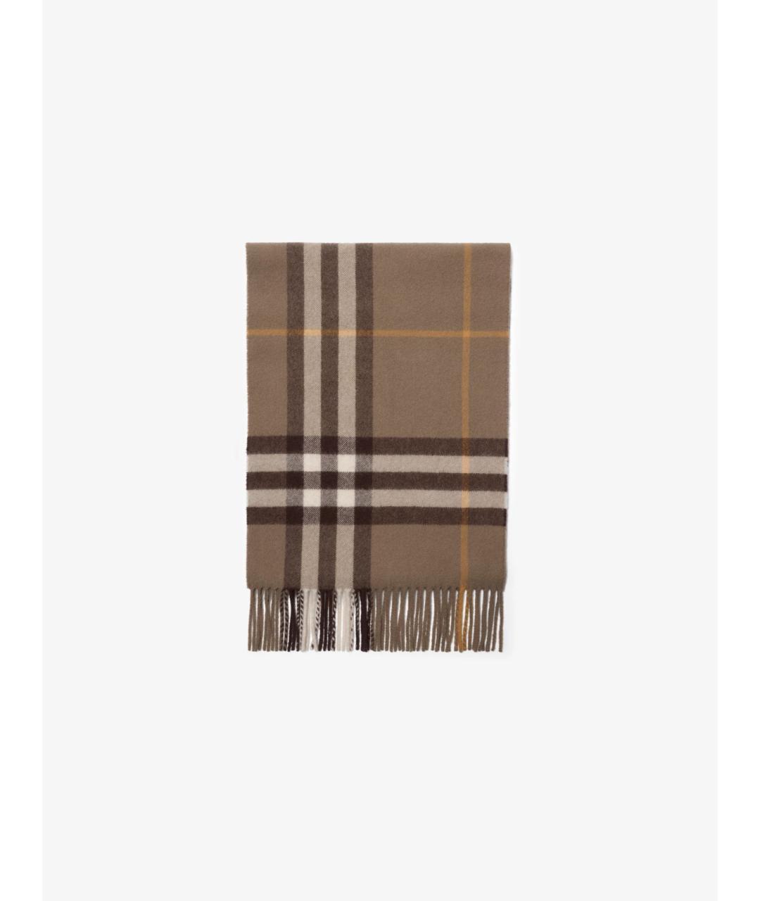 BURBERRY Коричневый кашемировый шарф, фото 2