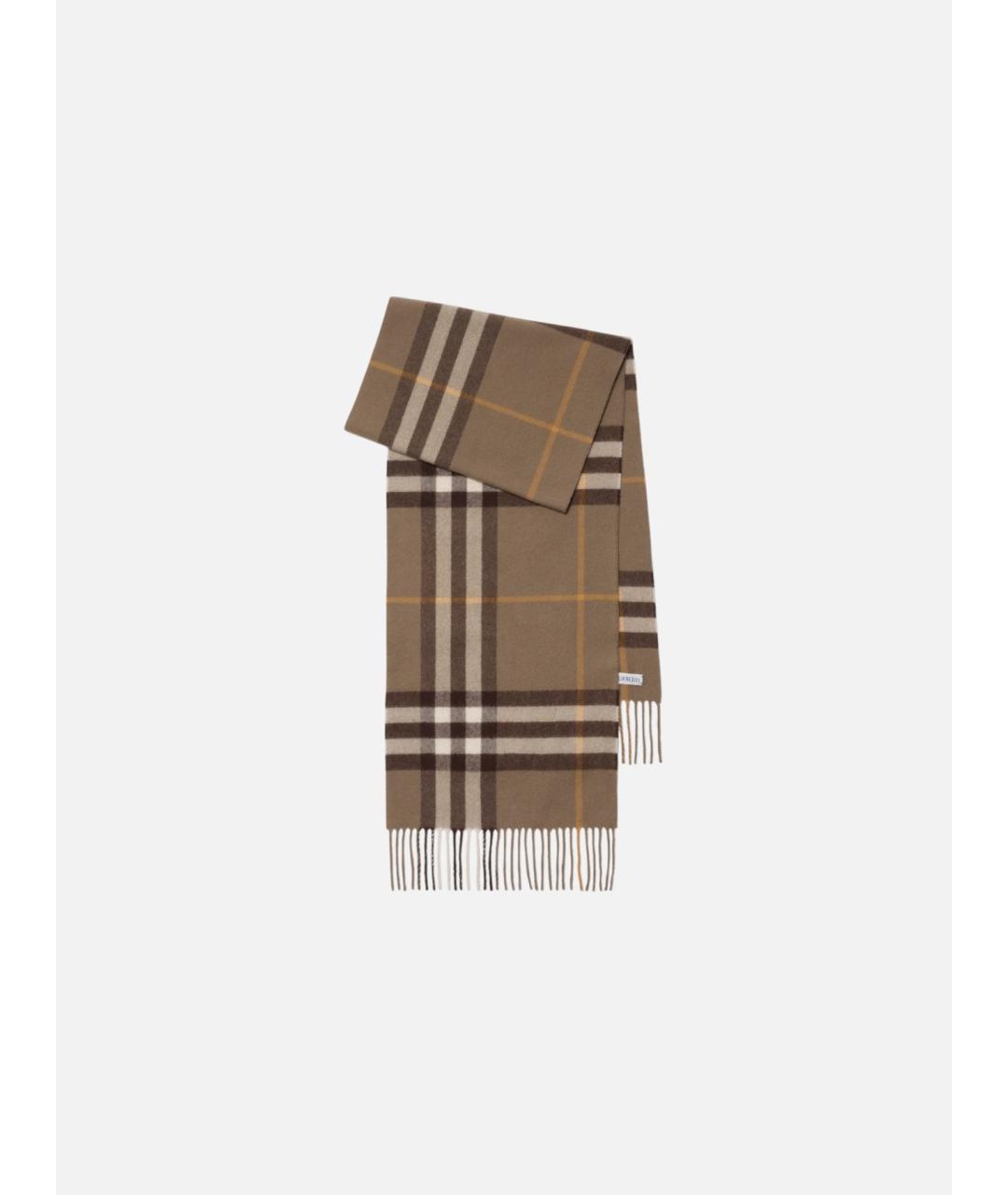 BURBERRY Коричневый кашемировый шарф, фото 3