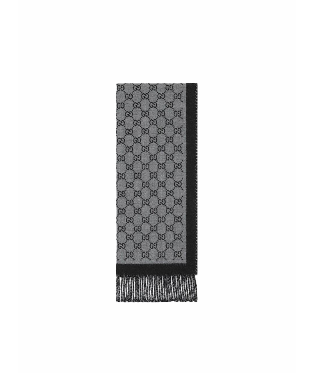 BURBERRY Серый кашемировый шарф, фото 1