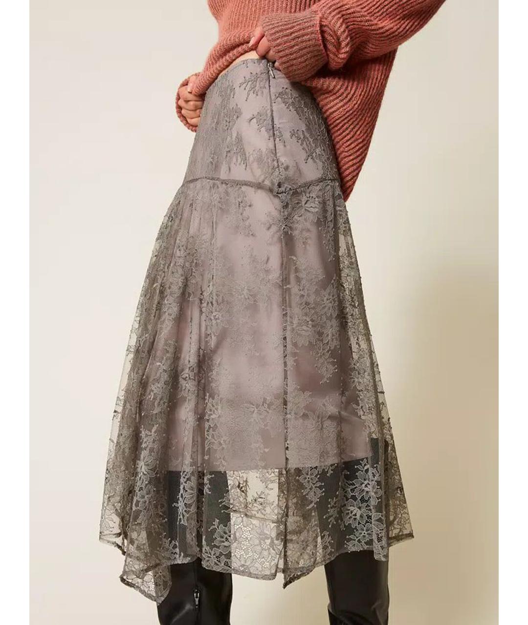 TWIN-SET Полиамидовая юбка миди, фото 5