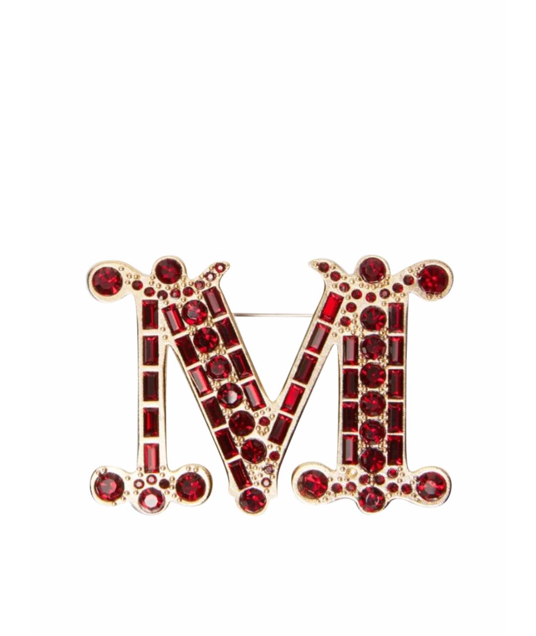 MAX MARA Красная металлическая булавка / брошь, фото 1