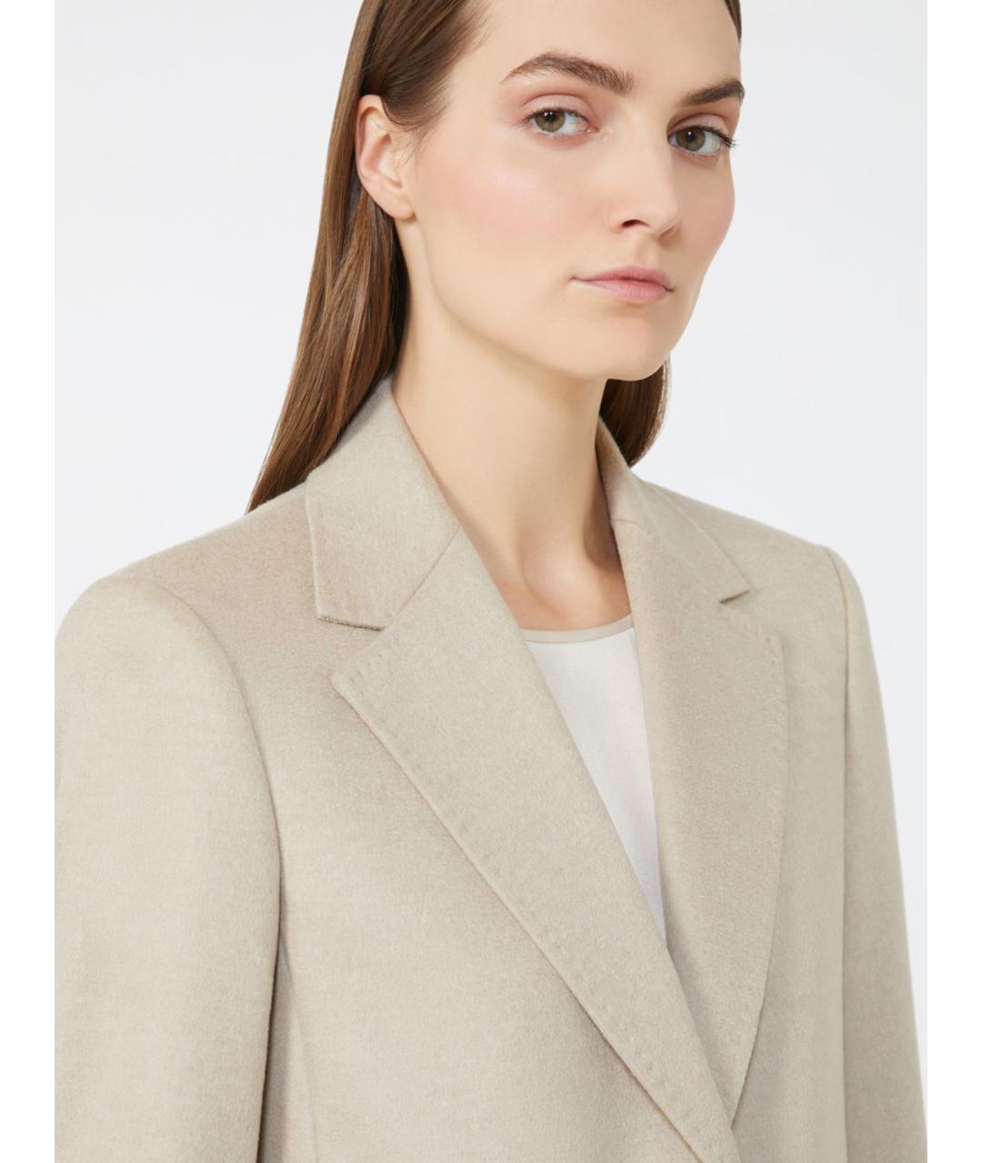 MAX MARA STUDIO Бежевый шерстяной жакет/пиджак, фото 5
