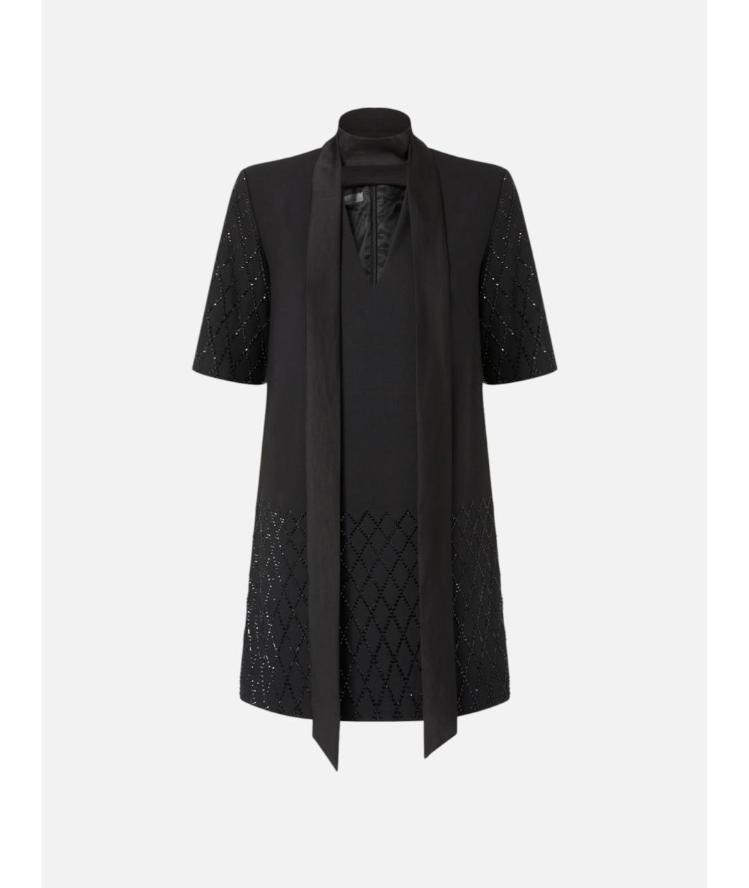 PINKO Черное полиэстеровое коктейльное платье, фото 7