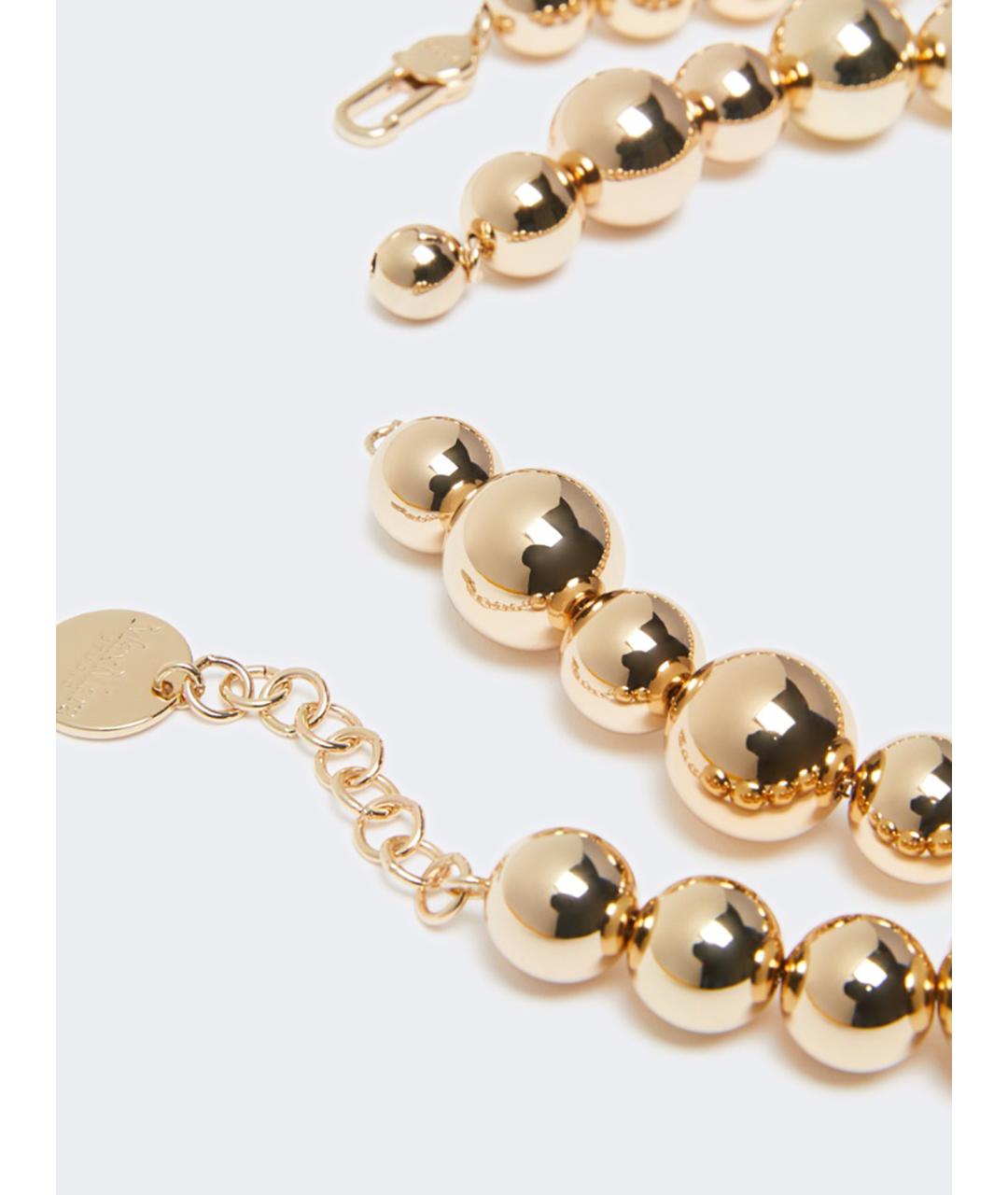 MAX MARA STUDIO Золотое металлическое колье, фото 4