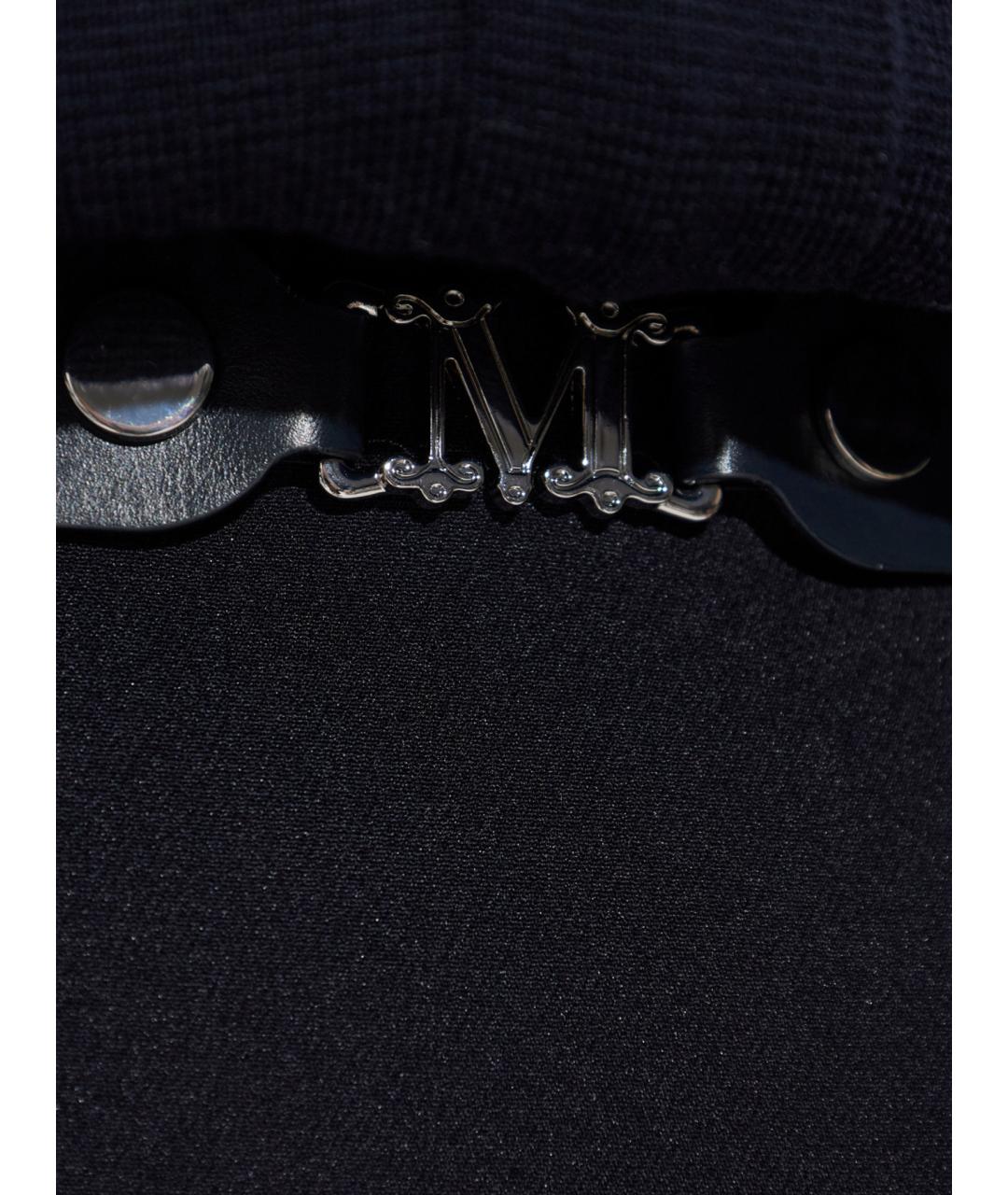 MAX MARA Темно-синяя полиэстеровая юбка миди, фото 3