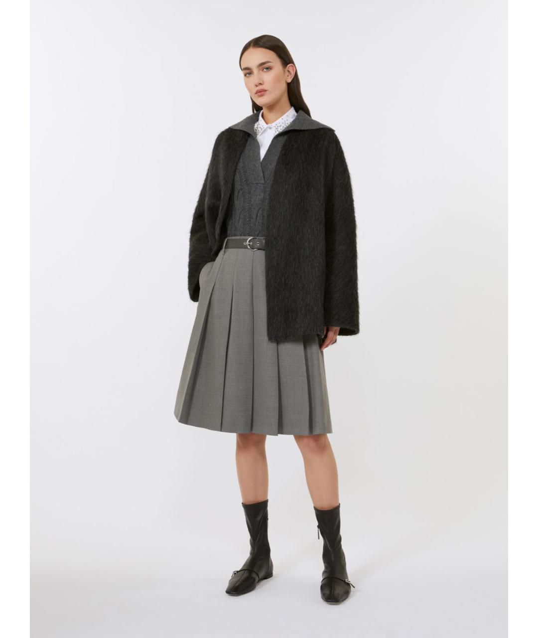 MAX MARA STUDIO Серый шерстяной жилет, фото 2