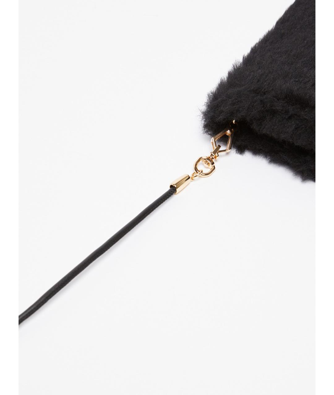MAX MARA Черные шерстяные варежки, фото 3