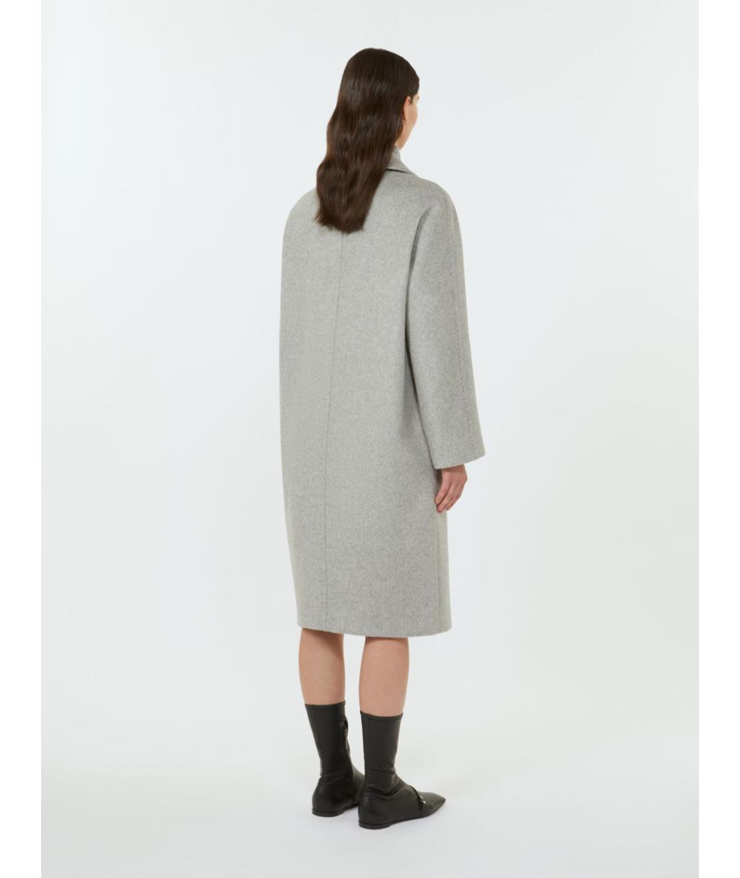 MAX MARA STUDIO Серое кашемировое пальто, фото 4