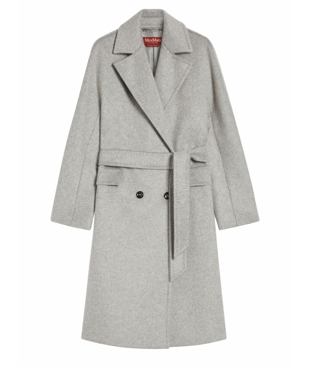 MAX MARA STUDIO Серое кашемировое пальто, фото 1