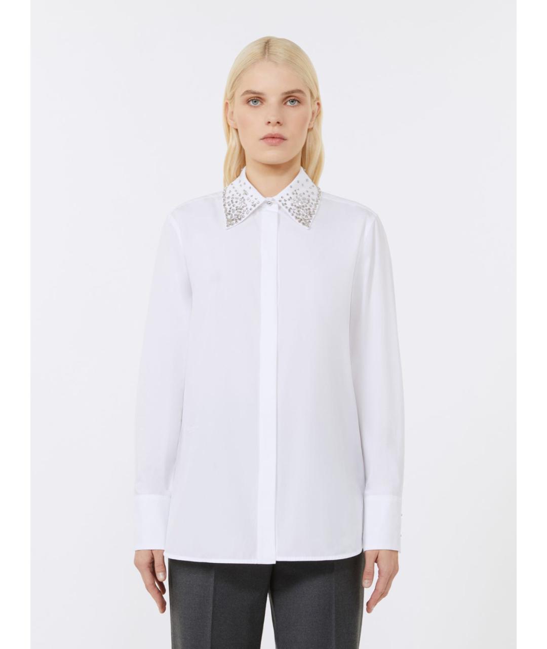 MAX MARA STUDIO Бежевая хлопковая рубашка, фото 5