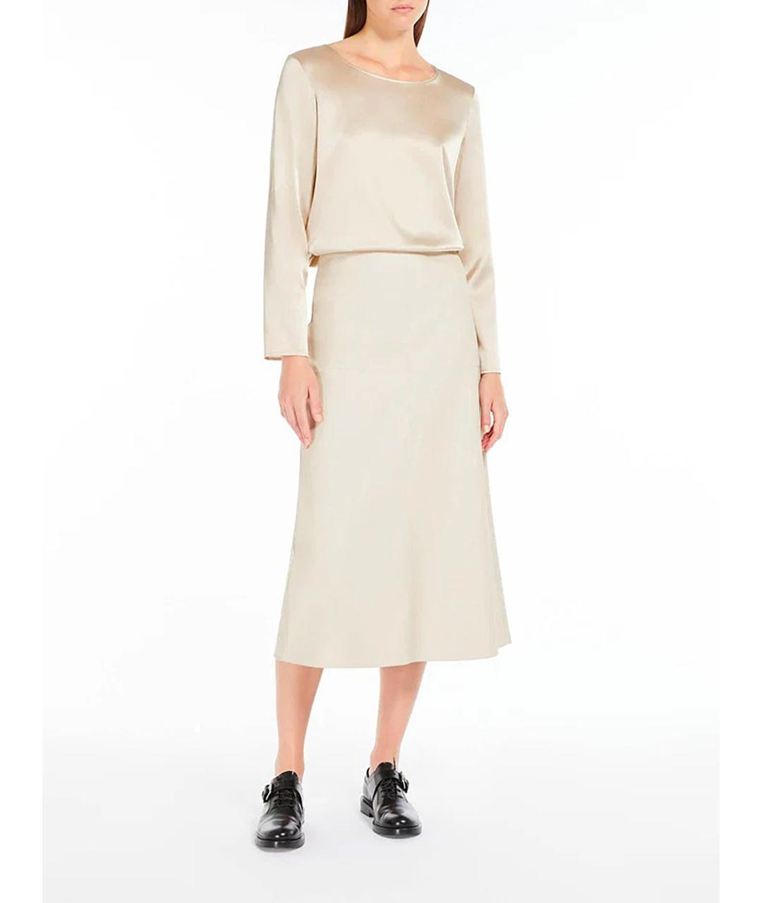 MAX MARA Белая шелковая блузы, фото 3