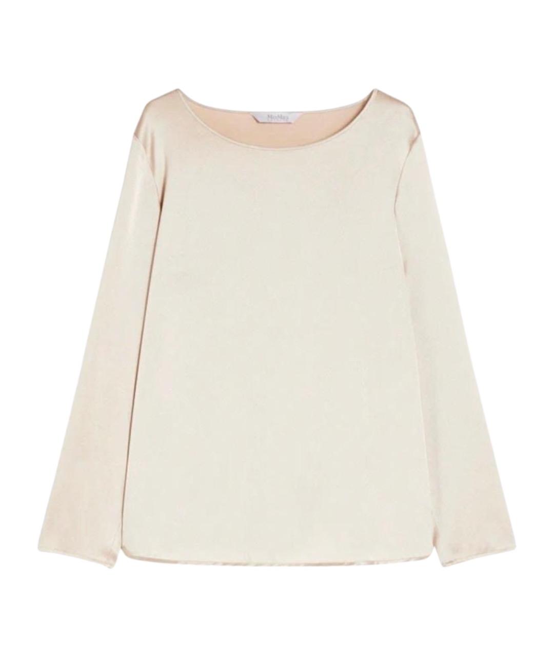 MAX MARA Белая шелковая блузы, фото 1
