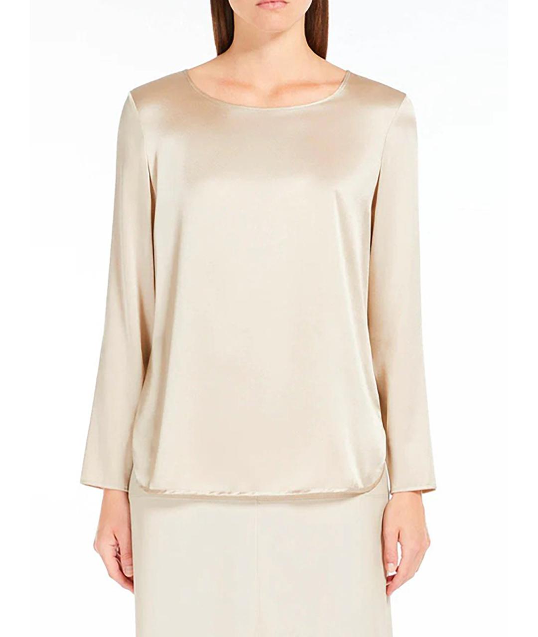 MAX MARA Белая шелковая блузы, фото 2