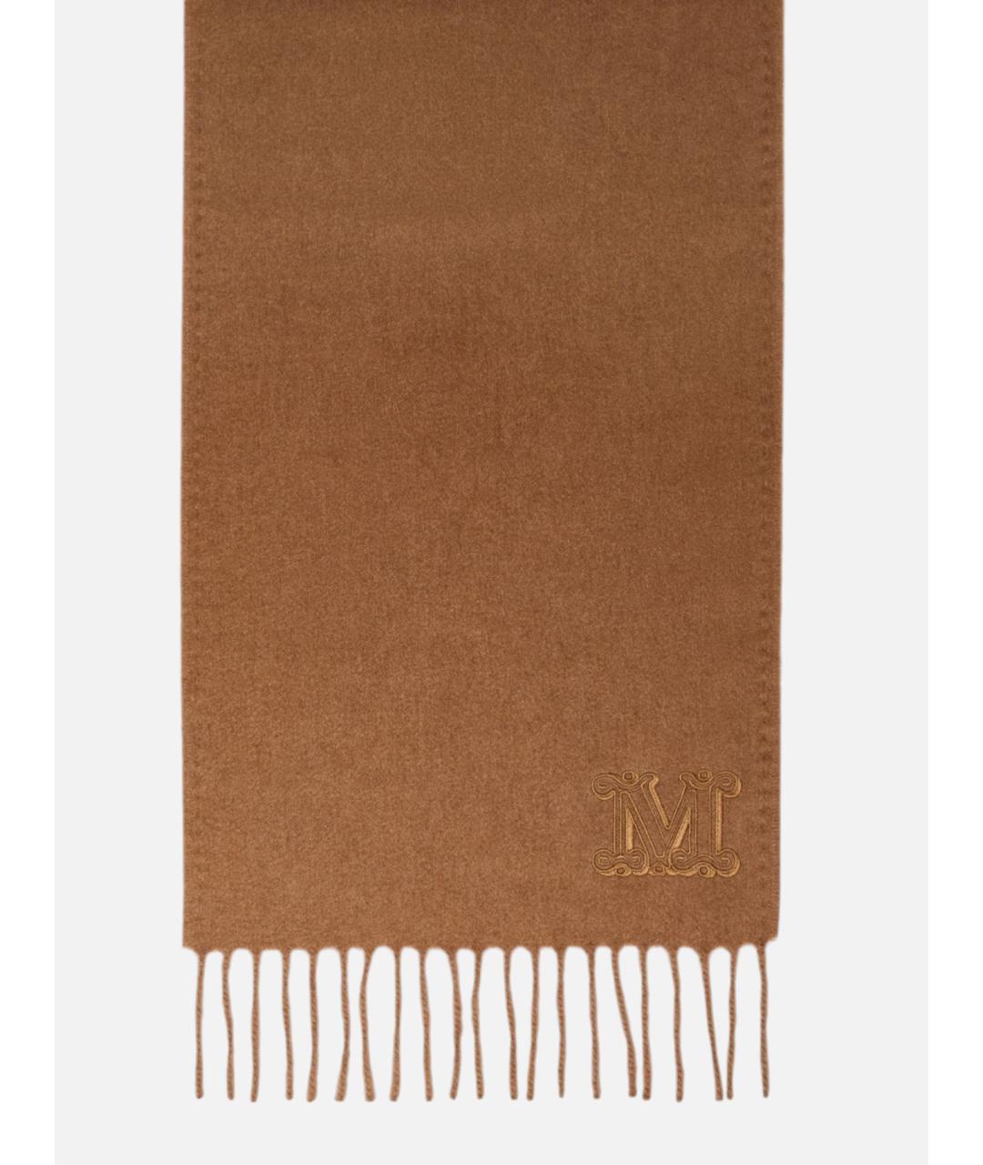 MAX MARA Коричневый кашемировый шарф, фото 5