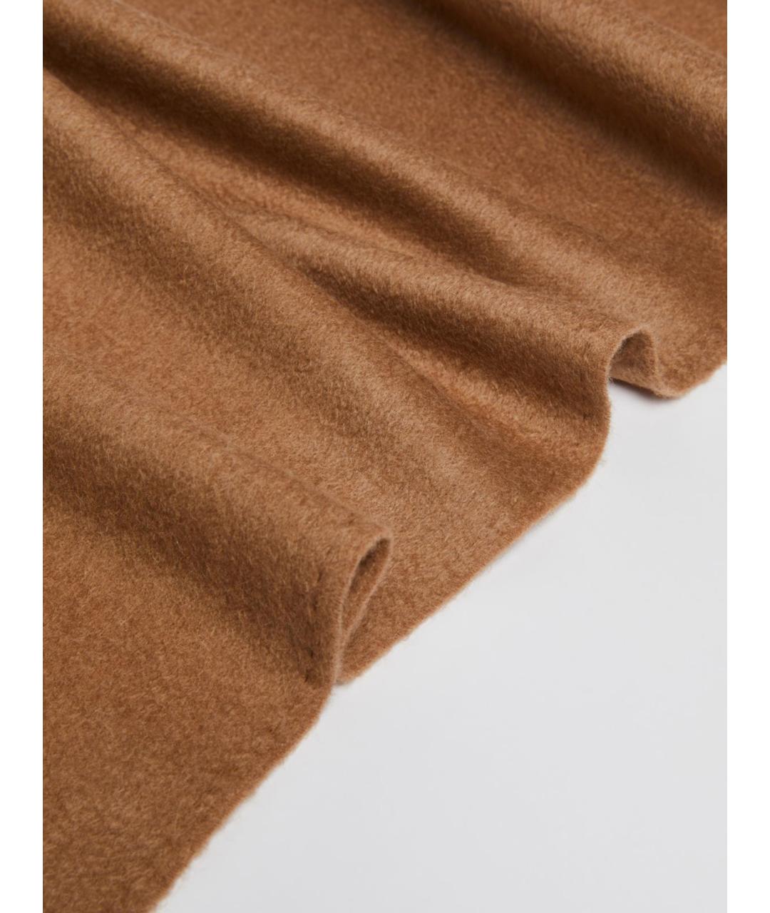 MAX MARA Коричневый кашемировый шарф, фото 4