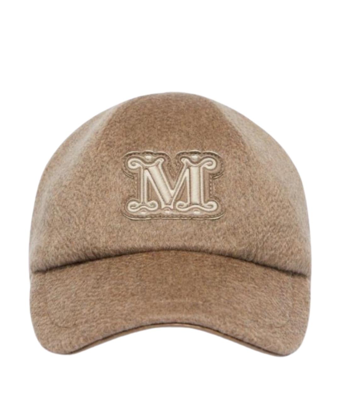 MAX MARA Бежевая кашемировая шапка, фото 1