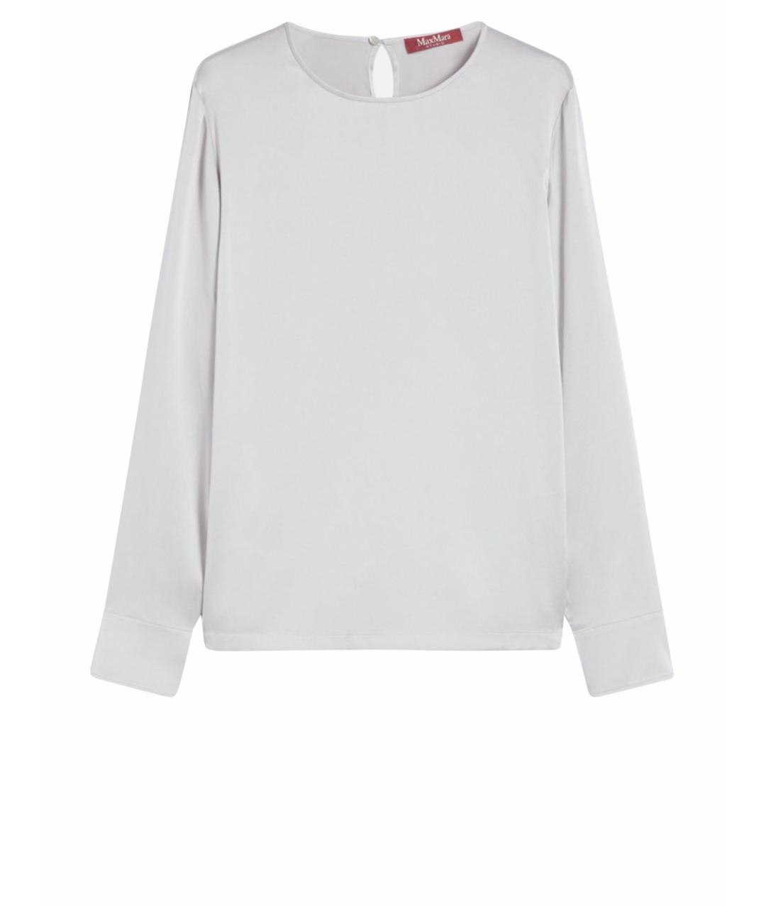 MAX MARA STUDIO Серая шелковая блузы, фото 1