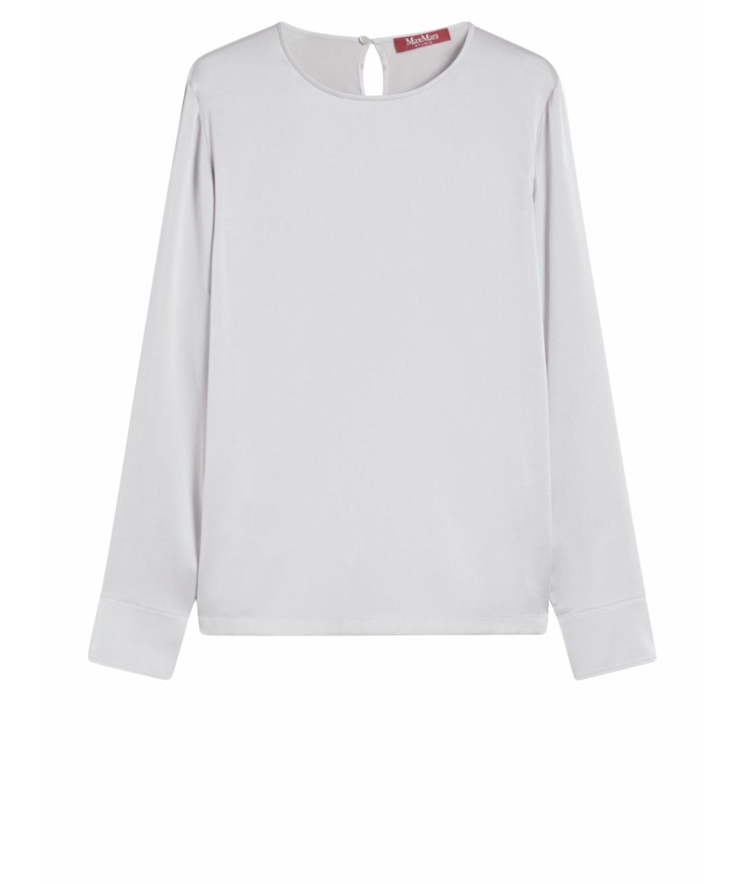 MAX MARA STUDIO Серая шелковая блузы, фото 1