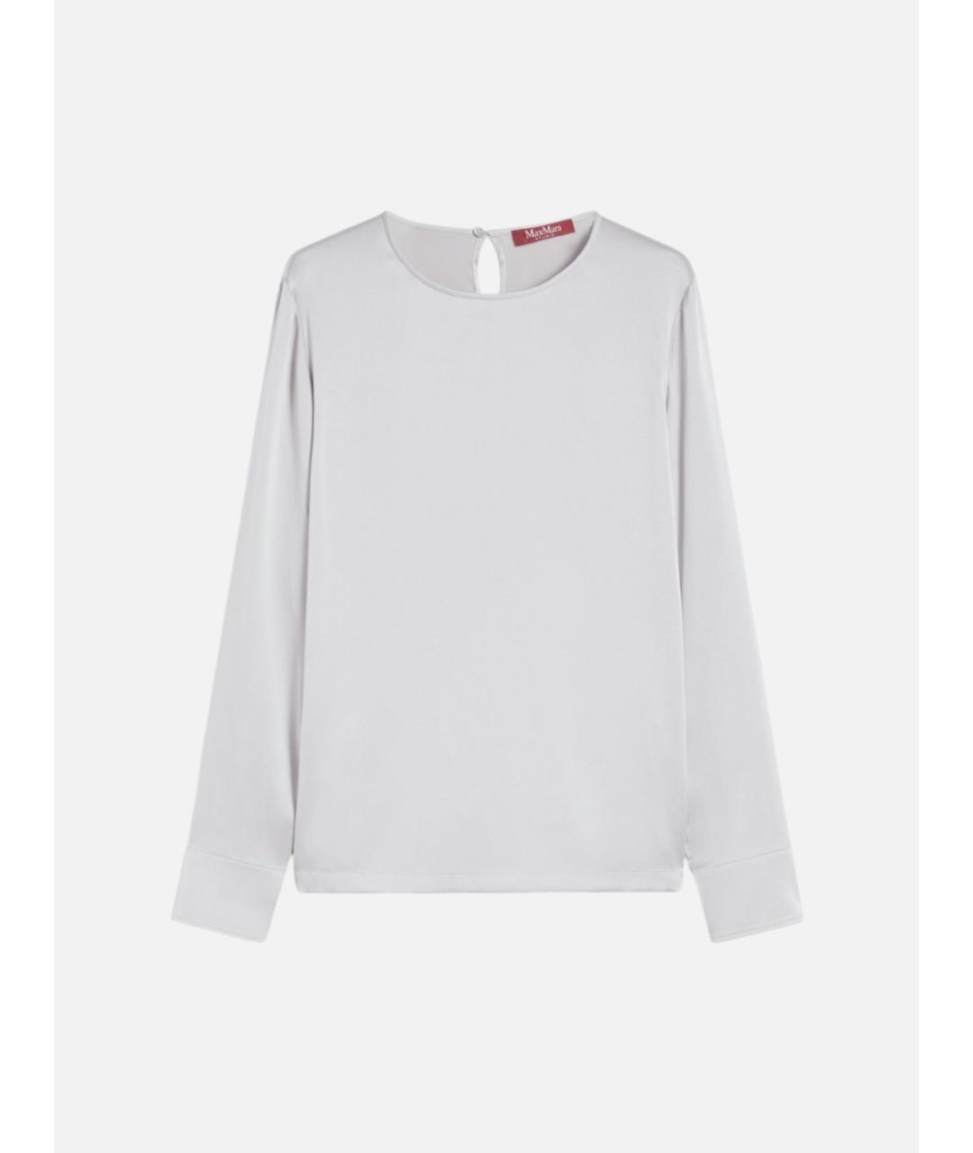 MAX MARA STUDIO Серая шелковая блузы, фото 6