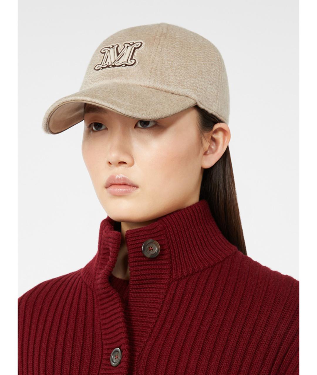 MAX MARA Бежевая кашемировая шапка, фото 2