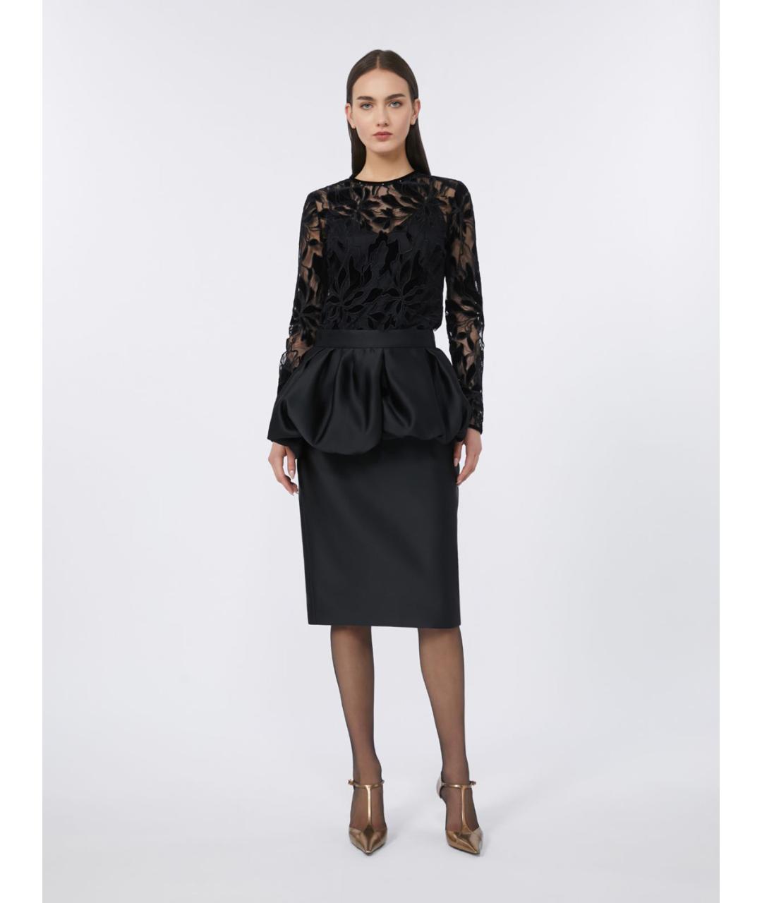MAX MARA STUDIO Черная полиэстеровая блузы, фото 2